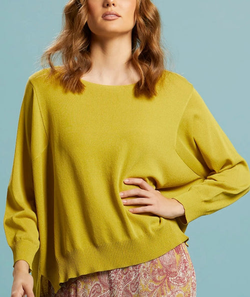Celestial Knit Top- Chartreuse