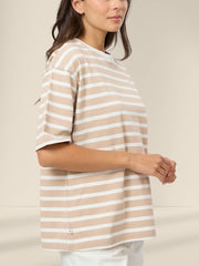 Stella + Gemma Porter Tee- Oat Stripe