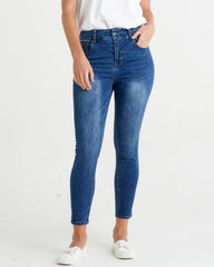 Harlem Slim Fit Crop Jean- Indigo Mix