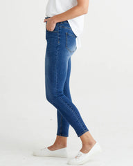 Harlem Slim Fit Crop Jean- Indigo Mix